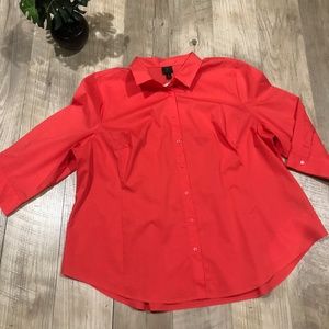 Worthington Woman Coral Blouse NWT Plus Size 3X